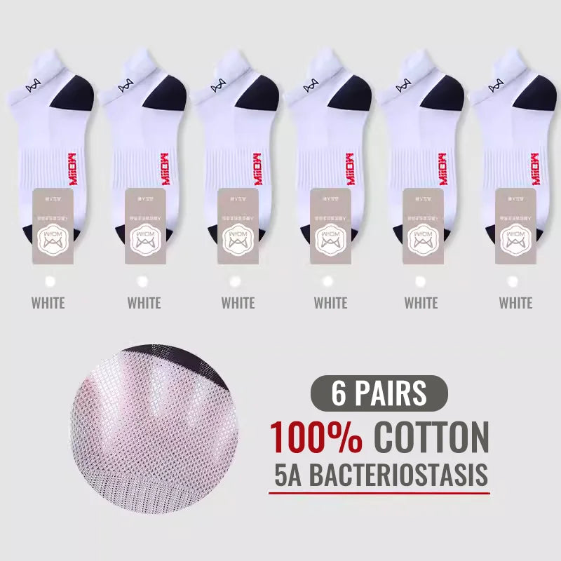 MiiOW Herr Ankelstrumpor 100% Bomull – 6- eller 12-pack, Deodorant, Antibakteriell, Hälskydd