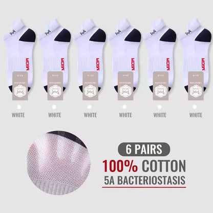 MiiOW Herr Ankelstrumpor 100% Bomull – 6- eller 12-pack, Deodorant, Antibakteriell, Hälskydd