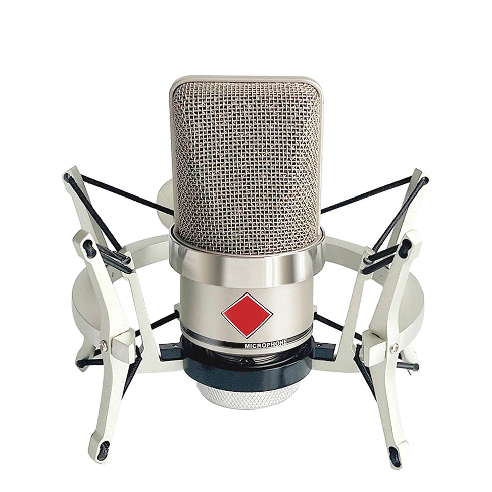 Sanpusen 102 Large-Diaphragm Condenser Microphone Cardioid Studio Mic for Vocal Recording Podcasting & Music Production