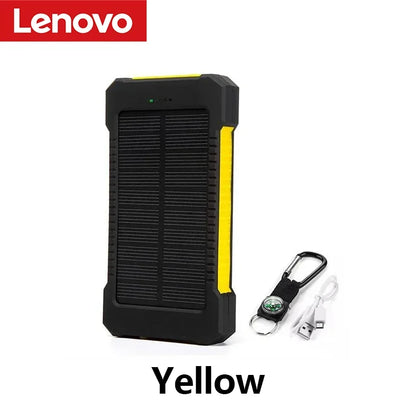 Lenovo 500000mAh Solar Power Bank Portable Large Capacity Super Fast Charging External Battery for iPhone Outdoor Emergency