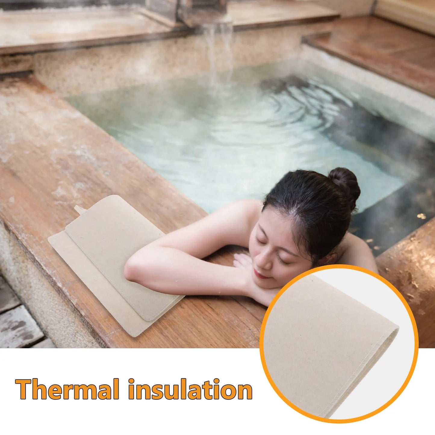 2Pcs Felt Sauna Mat Cushion Heat Insulation Hot Spring Bath Mat Sweat Absorbent Sauna Seat Cover for Spa Shower Room