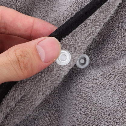 Men Wearable Bath Wrap Adjustable Snap Closure Coral Fleece Towel Highly Absorbent Drying for Bathroom Pool Beach Spa