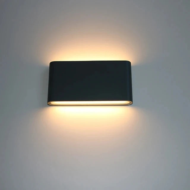 Modern LED Vägglampa Upp & Ned – IP65, Aluminium, Vit/Svart, 6W/12W, Varmvit/Neutral/Kallvit, 85–265V