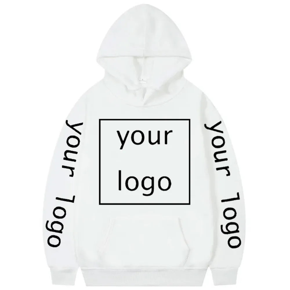 Zip-up Hoodie med Eget Tryck – Fleece, Huva & Dragkedja | S–XXXL