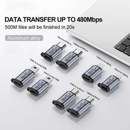 USB C To Lighning Adapter USB C Cable To IOS Fast Charging Connector Lighning Male to Type C Female Converter For iPhone