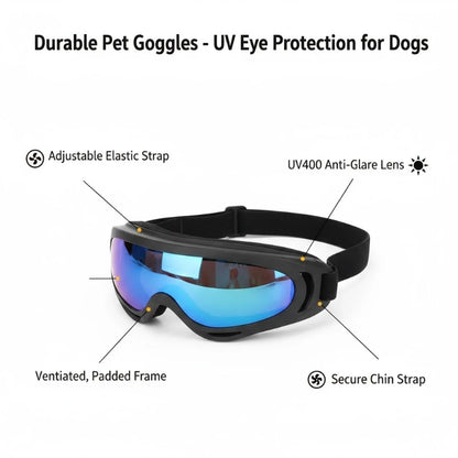 Pet Dog Goggles UV Sunglasses Windproof Snowproof Eye Protection Glasses for Small Medium Large Dogs Cat Universal    Dog Stuff