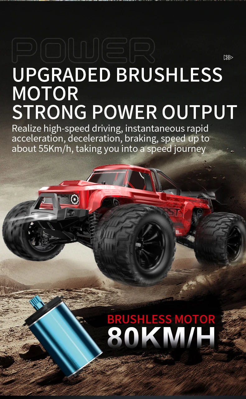 KF18 1/14 RC Drift Car 80KM/H 4WD 2.4G High Speed Off-Road Racing Car Brushless 3S Remote Controller Car Truck Toy For Gift