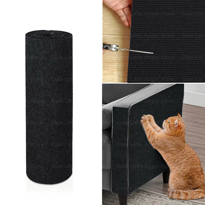 40x300cm Cat Scratcher Sofa Protector Cats Scratcher Pad Board Protection Trimmable Self-adhesive Carpet DIY Cat Scratch Mat