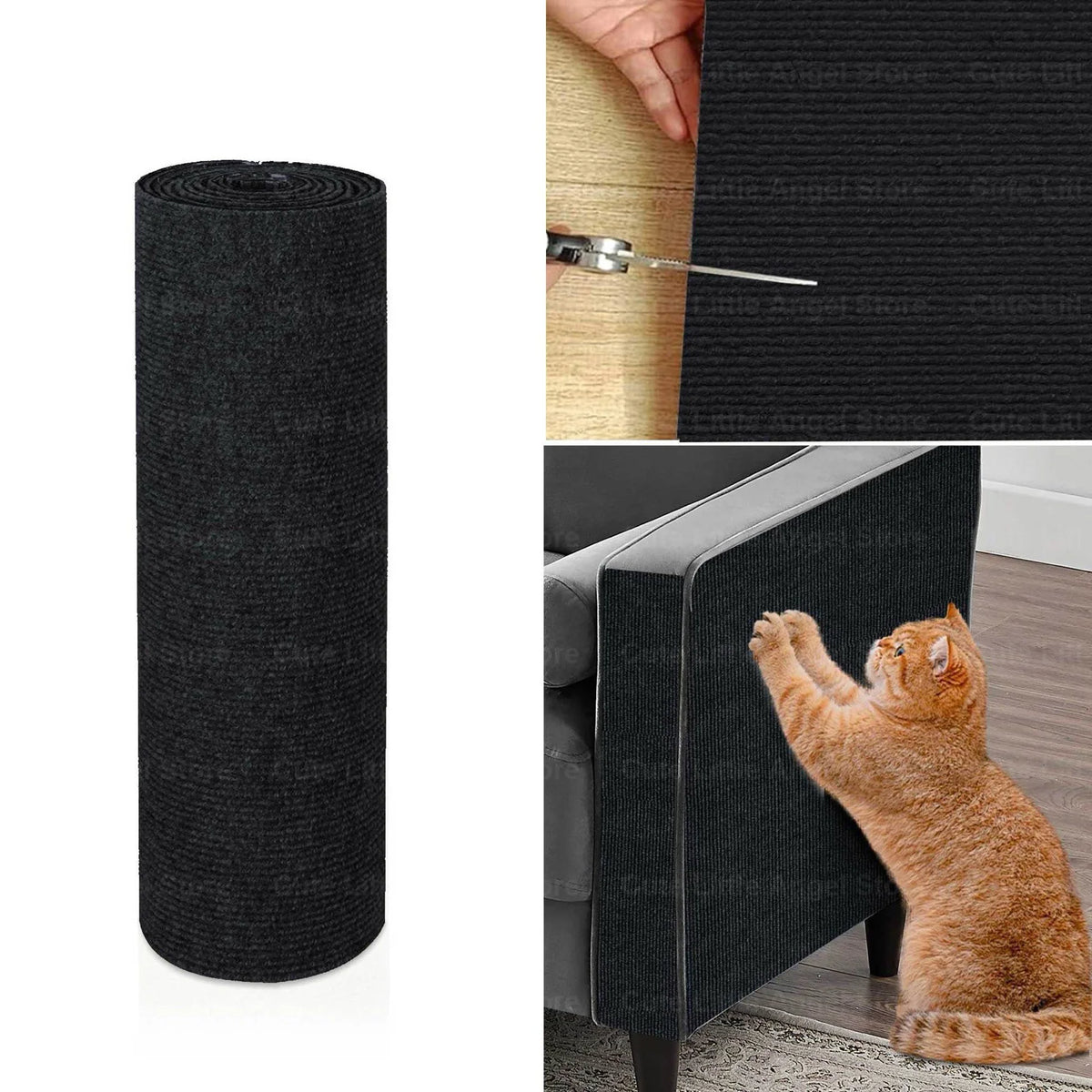 Självhäftande klösmatta för katt 40 × 300 cm – klippbart soffskydd i 7 färger