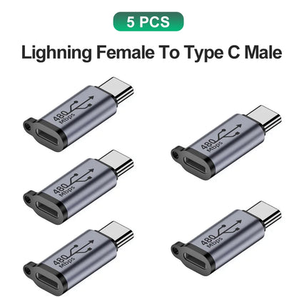 USB C To Lighning Adapter USB C Cable To IOS Fast Charging Connector Lighning Male to Type C Female Converter For iPhone