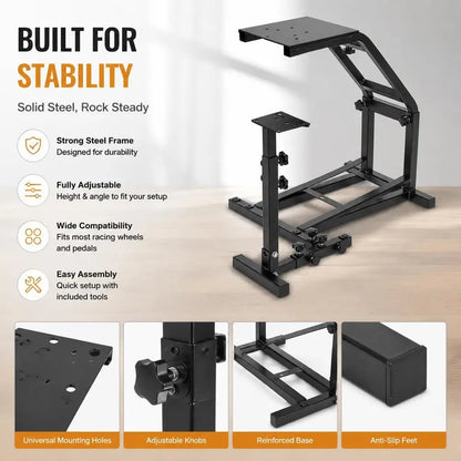Racing Simulator Steering Wheel Stand For Logitech G29, G27, G25 Racing Wheel Pro Stand Wheel And Pedals, Wheel Stand Not Included