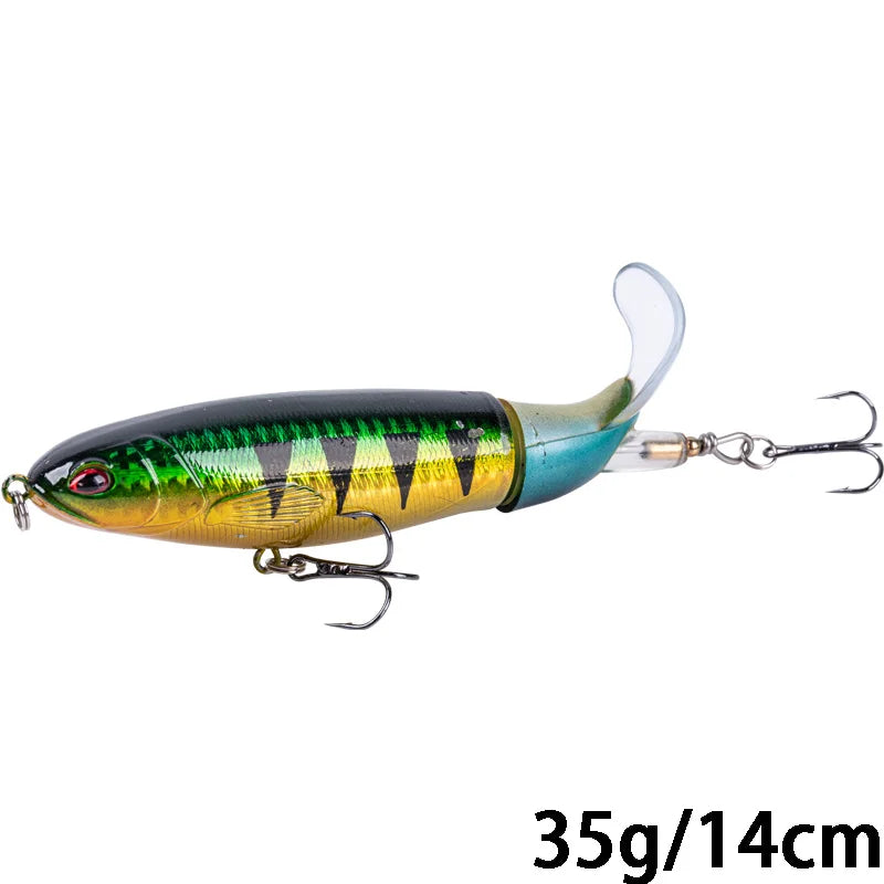 Goture Whopper Popper 10cm/11cm/14cm Topwater FIshing Lure Blowups Pike Baits Rotating Tail Fishing Tackle Crankbait Wobblers