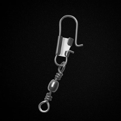 50/100pcs 4-12# Fishing Connector Pin Bearing Rolling Swivel Stainless Steel With Snap Fishhook Lure Tackle Accessorie