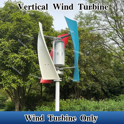 Vertikal Vindturbin 5kW/8kW/10kW 3-fas 48V – Permanent Magnet Komplett System Hushåll Off-Grid, Enbart Turbin/Regulator/Off-Grid