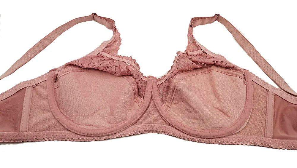 Sexy Lace Women Bra Top Full Cup Minimizer Floral Large Chest Big Bust Bh Thin Padded Cotton Bralette Underwire Push Up Bras C27