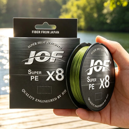 JOF X8 Strong 300M 500M 100M 8 Strand Weaves PE Braided Fishing Line Multifilament 8 Braid Wire 12LB 20LB 40LB 60LB 80LB 100LB
