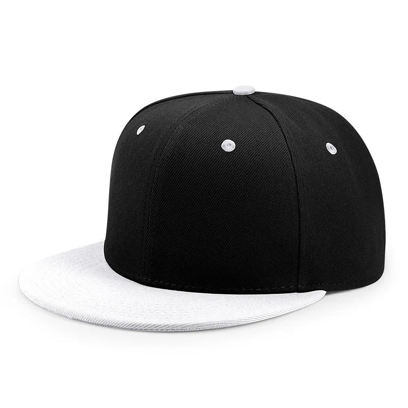 Unisex Cheap Custom Hip hop Flat Trucker Hats For Dance Caps Women Men Solid Color Adjustable Flat Bill Snpback Hat with Logo