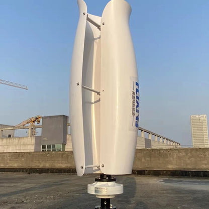 Vertikal Vindturbin 10kW/30kW 12V–220V – Magnetlevitation Kärnlös 2 Blad Nätansluten/Off-Grid Hushåll Båt Gata, 6 Färger