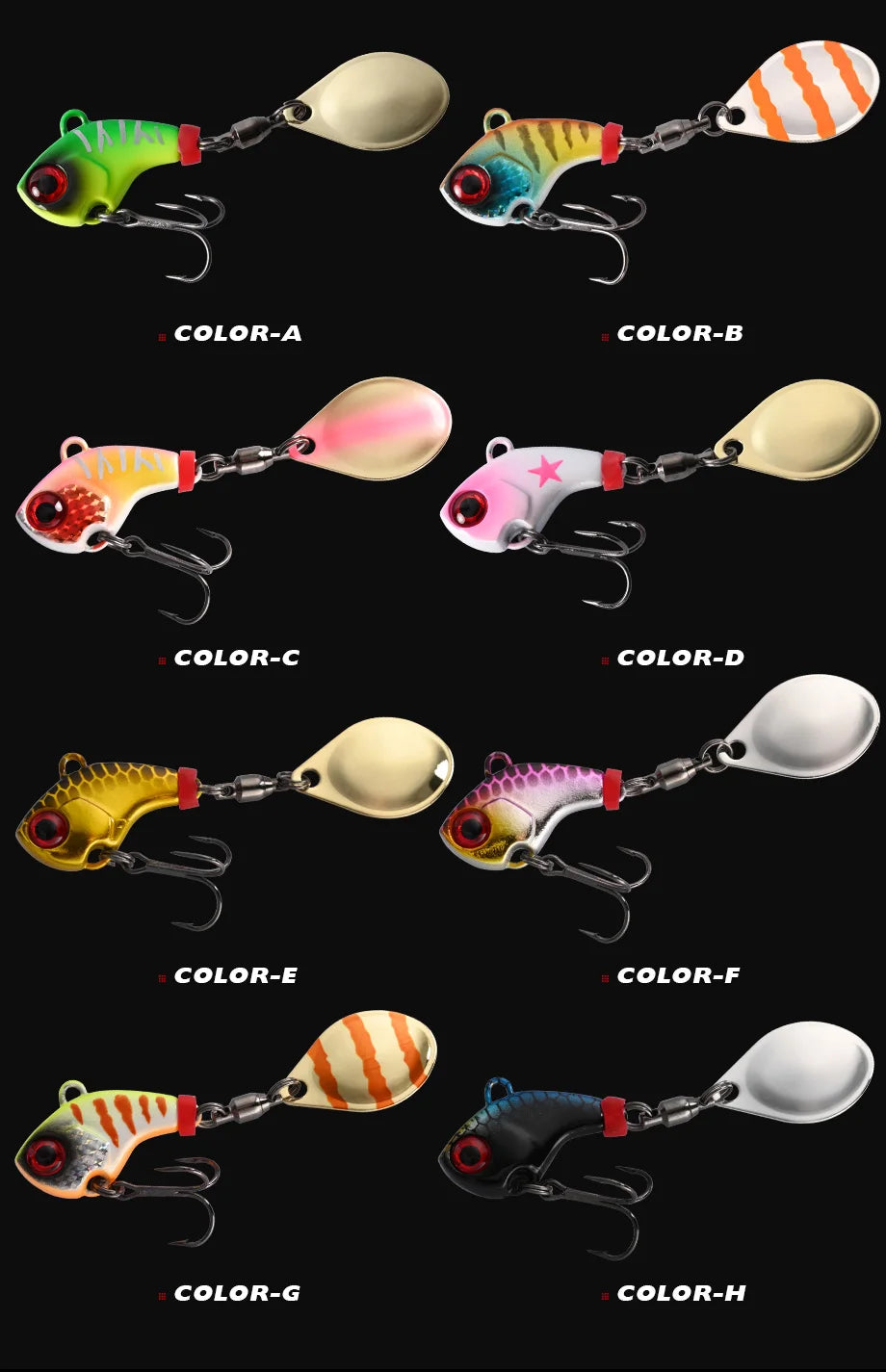 ALLBLUE CYCLONE Tail Spinner Metal Vib Shad Casting Shore Jig Vibration Jigging Blade Spoon Fishing Lure Artificial Bait Tackle