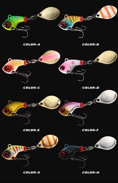 ALLBLUE CYCLONE Tail Spinner Metal Vib Shad Casting Shore Jig Vibration Jigging Blade Spoon Fishing Lure Artificial Bait Tackle