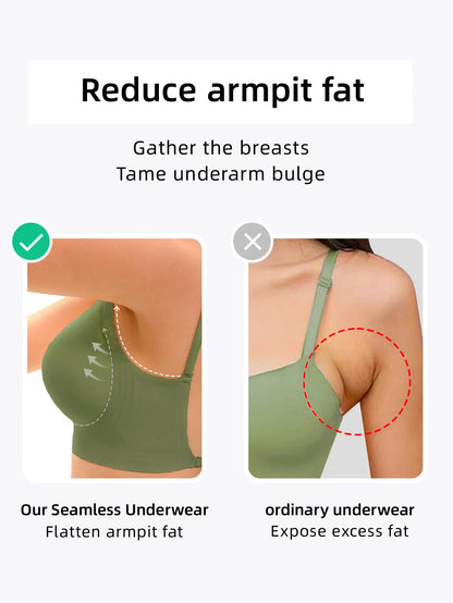 Women Invisible Bra Deep U Plunge Bras Backless Top for Dresses Sexy Lingerie with Transparent Strap Push Up Strapless Underwea