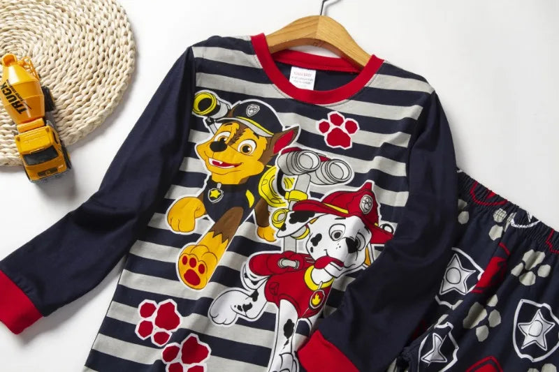 Kids PAW Patrol  Spring Autumn Long Sleeve Boys Clothing Sets Children's Pajamas Girls Cartoon Sleepwear Set Home Clothes 2pcs