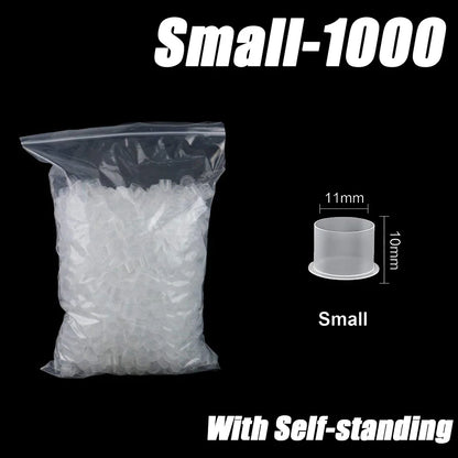 300/100PCS Disposable Tattoo Ink Cups with Base S/M/L Mixed Permanent Makeup Pigment Holder Caps Tattoo Accessories