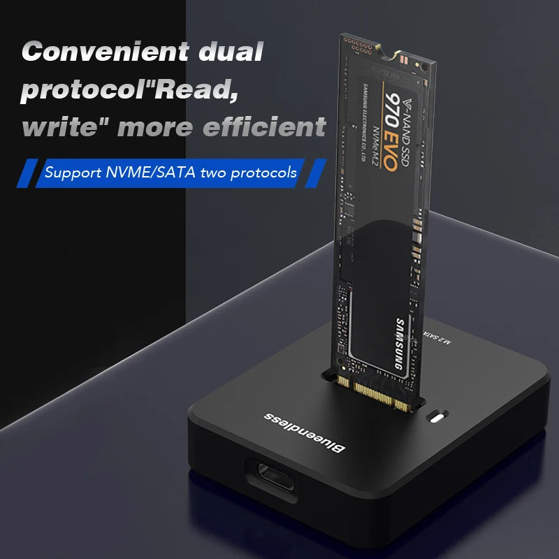 External SSD Hard Disk M.2 SSD Enclosure 10G Reading Writing Speed SSD Case For M.2 NVME SATA SSD Docking Station Plug and play