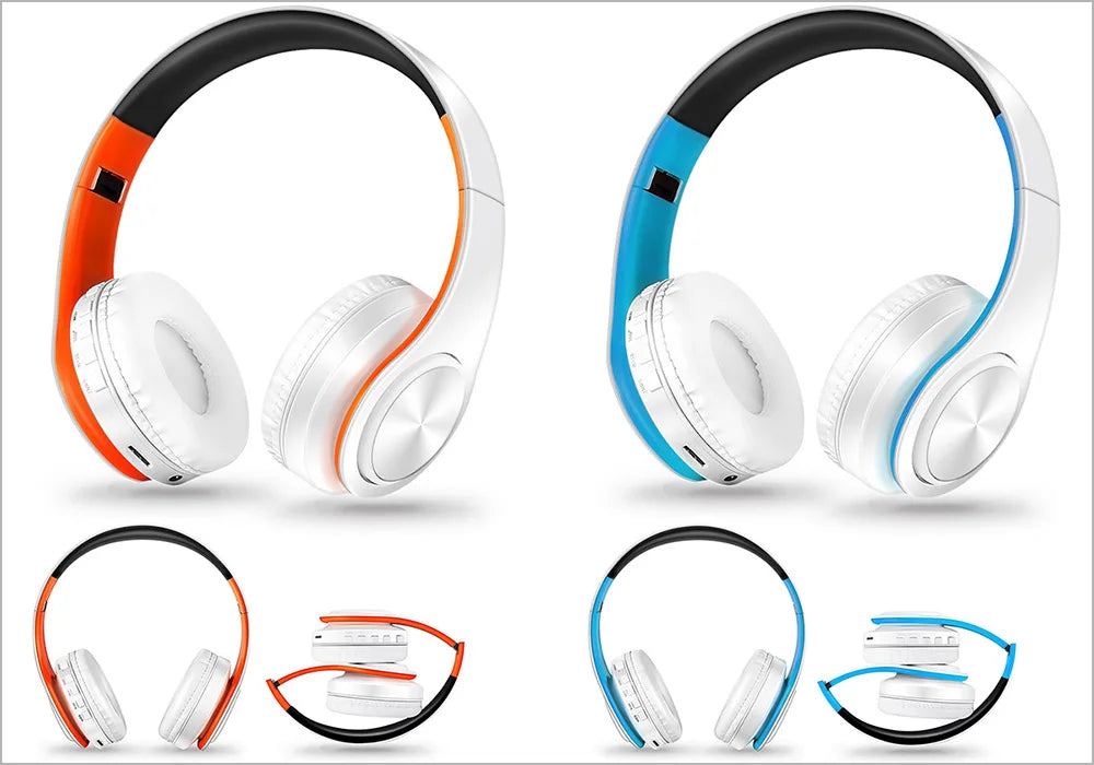 CATASSU Bluetooth 5.3 Headset Over-Ear – MP3 FM-radio 20h 400mAh Minnesskum Hopfällbar CE/FCC/RoHS Smartphone TV PC Surfplatta