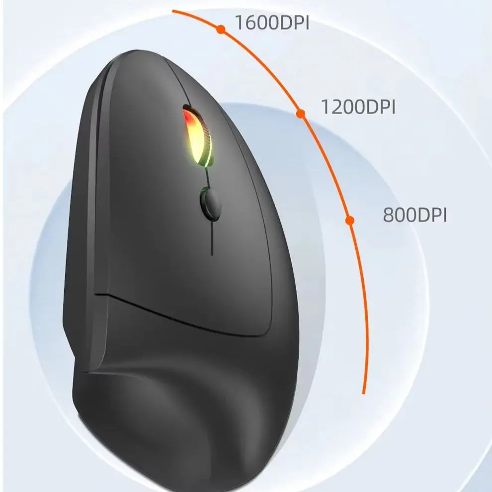 2.4G trådlös Bluetooth ergonomisk vertikal optisk mus uppladdningsbar