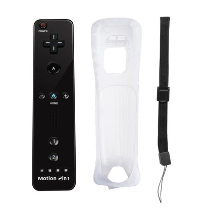 Nintendo Wii Trådlös Handkontroll 2-i-1 – Med/Utan MotionPlus, Silikonskål, Bluetooth, Wii/Wii U/Wii Mini