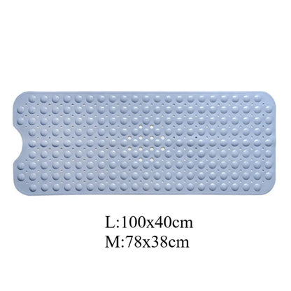 Non-Slip Bathtub Mat Shower Mat with Drain Holes and Suction Cups Machine Washable Household Bathroom Shower Carpet Bathroom