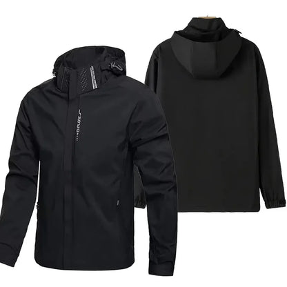 Waterproof Windproof Hooded Jacket For Men Women Outdoor Hiking Coat Spring Autumn Raincoat Custom Logo