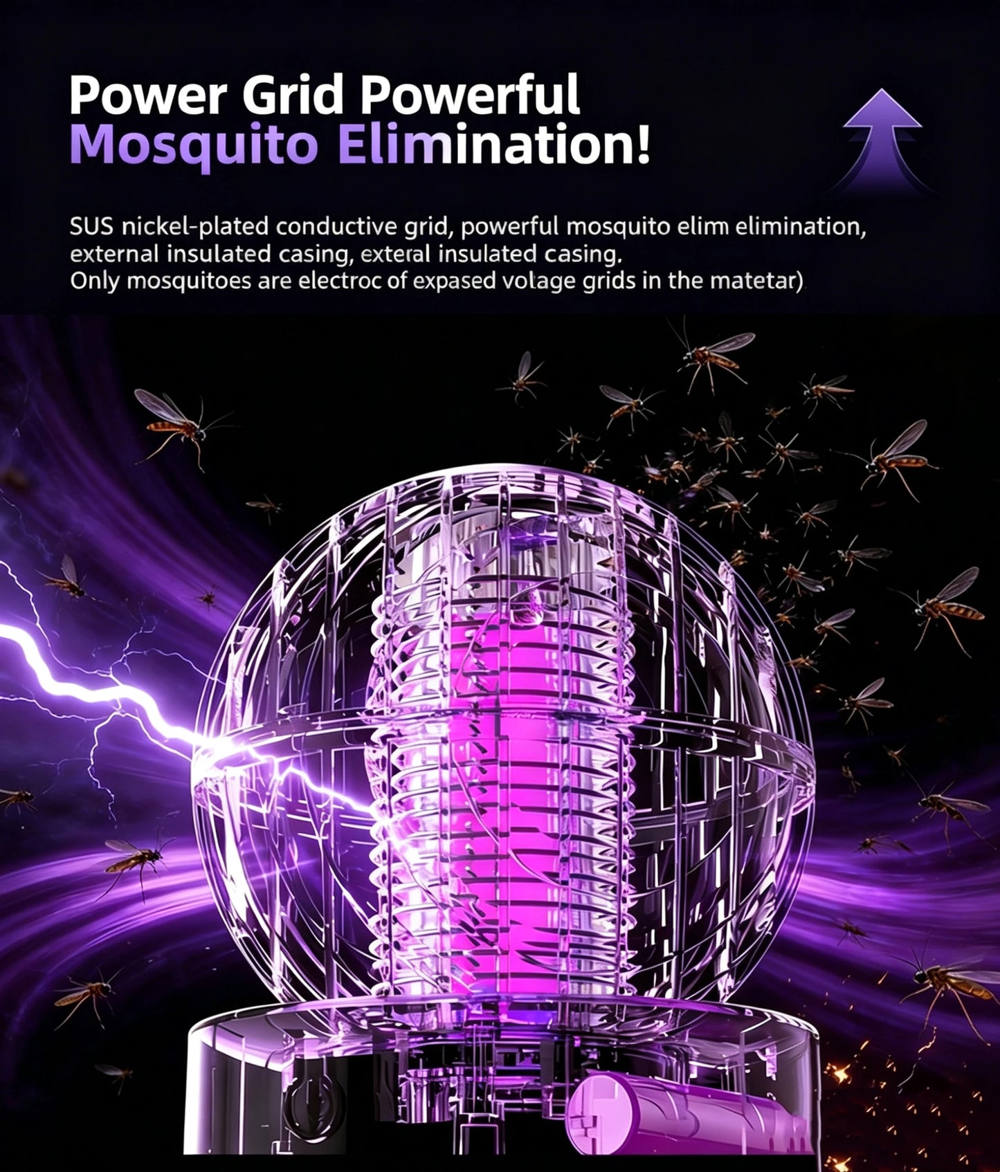 Portable Electric Mosquito Killer Lamp USB UV Light Insect Trap Indoor Home Bedroom Mute Bug Zapper Mosquito Repellent Light