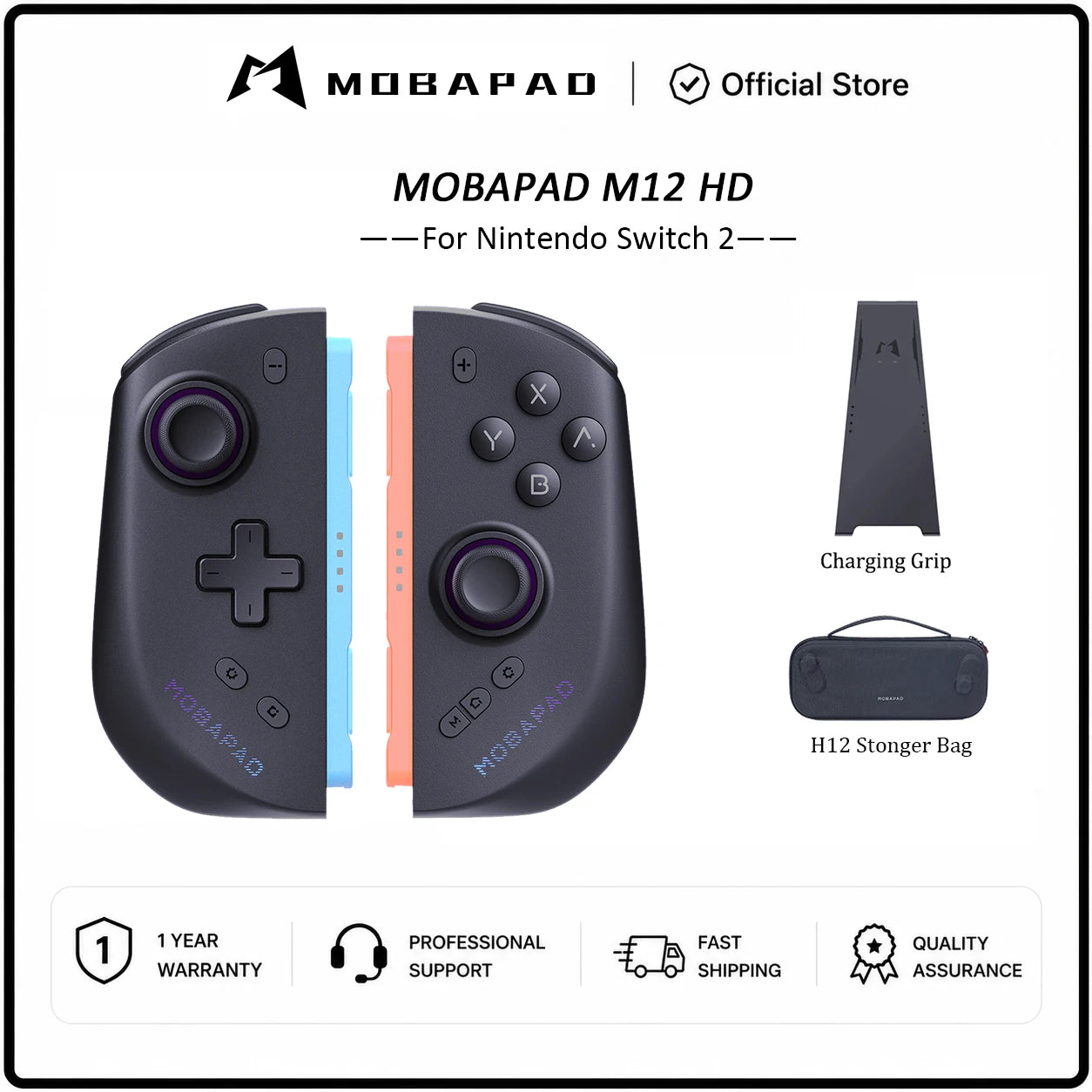 MOBAPAD M12 HD / M12 S Joypad for Nintendo Switch 2 with TMR Joystick HD Vibration Mechanical Buttons Remap Macro Gamepad