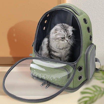 Transparent husdjurs- och kattbärkasse för utomhusresor