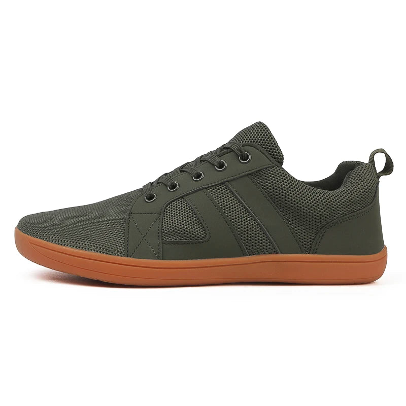 Men Barefoot Walking Wide Toe Box Zero Drop Minimalist Sneakers Non Slip Comfortable Walking Shoes Breathable Running Shoes