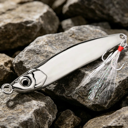 Fishing Lure 10G 15G 20G 40G 60G Spoon Metal Lures Spinnerbait Minnow Sinking Sea Spinner Bait Jig Winter Bass Baits Pesca Hot