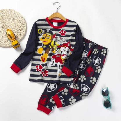 Kids PAW Patrol  Spring Autumn Long Sleeve Boys Clothing Sets Children's Pajamas Girls Cartoon Sleepwear Set Home Clothes 2pcs