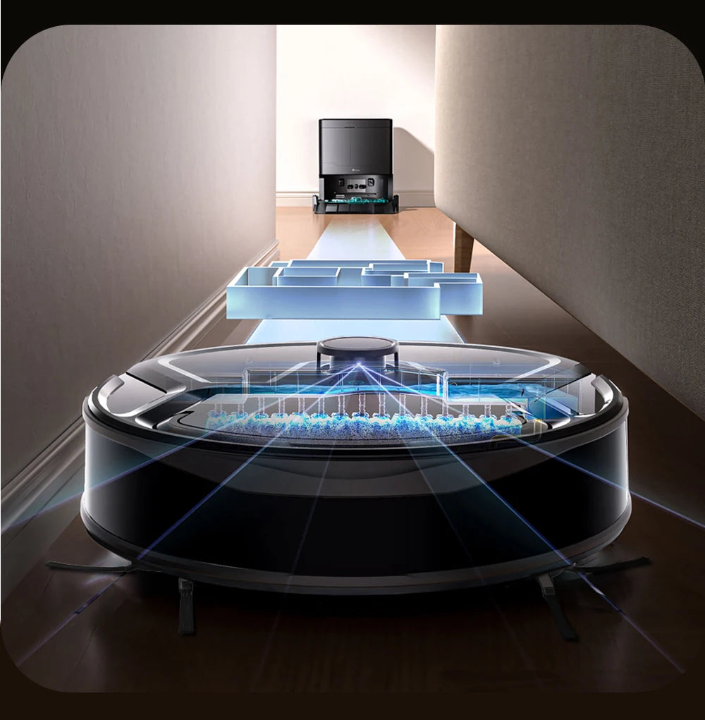 Lefant M265 Robot Vacuum Cleaner with Mapping, 20000Pa, Self-Cleaning Roller, Clean Water Wash, Laser dToF, Avoid PSD, Anti-Tangle, Compact, WiFi 2.4G/5G/Alexa/APP