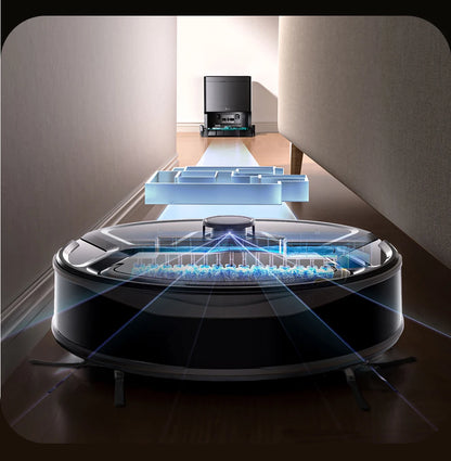 Lefant M265 Robot Vacuum Cleaner with Mapping, 20000Pa, Self-Cleaning Roller, Clean Water Wash, Laser dToF, Avoid PSD, Anti-Tangle, Compact, WiFi 2.4G/5G/Alexa/APP