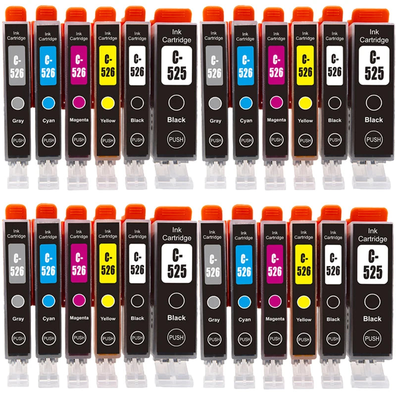 PGI525 PGI 525 CLI 526 Bläckpatroner för Canon Pixma-skrivare
