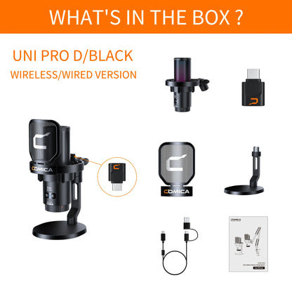 Ejoy Uni Pro wireless gaming microphone for streaming,recording, podcast, youtube. Compatible with Mac OS, PS4/ 5