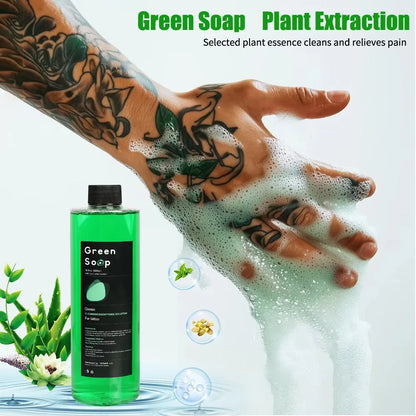 500/250/40ml Tattoo Green Soap Blue Soap Highly Concentrated Cleaning Soap Skin Cleansing Solution Algae Soap Tattoo Accessories
