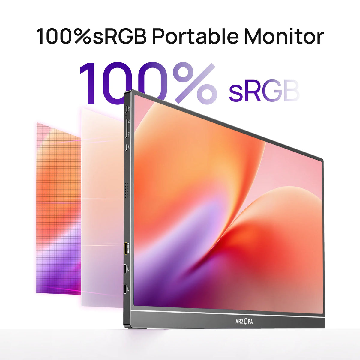 ARZOPA 16.1 inch 100% SRGB 1080P HDR Portable Monitor Mini Second Monitor External Display IPS Screen Z1C