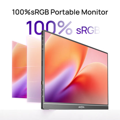 ARZOPA 16.1 inch 100% SRGB 1080P HDR Portable Monitor Mini Second Monitor External Display IPS Screen Z1C