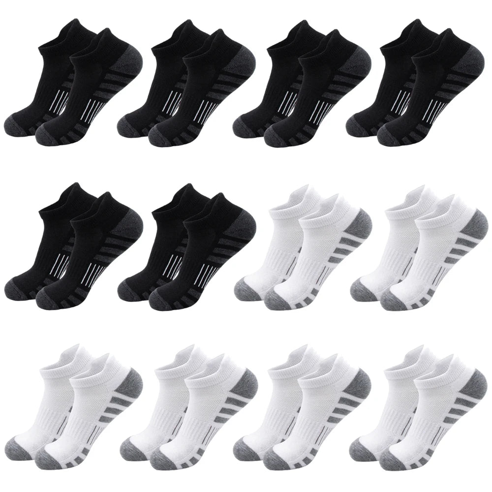 6/24 Pairs Cushioned Breathable Ankle Athletic Running Socks Low Cut Sports Tab for Men And Women