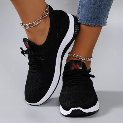 Dam mesh-sneakers med platt sula – Andningsbara, casual, sommar, storlek 37–41