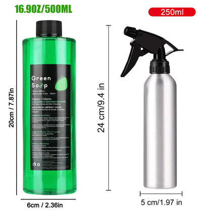 Ultra Concentrated Green Soap Tattoo Foaming Bottle – Tattoo Supplies for Tattoos, Piercings, Skin and Equipment Cleaning