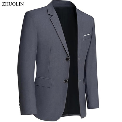 ZHUOLIN Herrkavaj Slim Fit – Sträcktyg Formell Bröllop Kontor Sport Marinblå Grå Svart Vinröd EU S–3XL